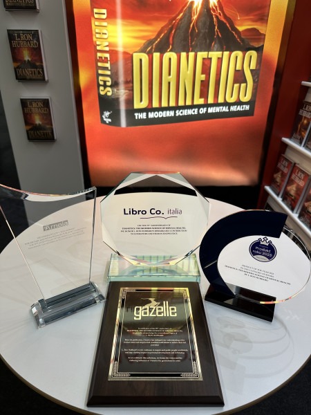 Dianetics was awarded at the Frankfurt Buchmesse in preparation of its 75th Anniversary, by Gazelle, Heureka, LibroCo Italia and Arnoia Distribución de Libros.